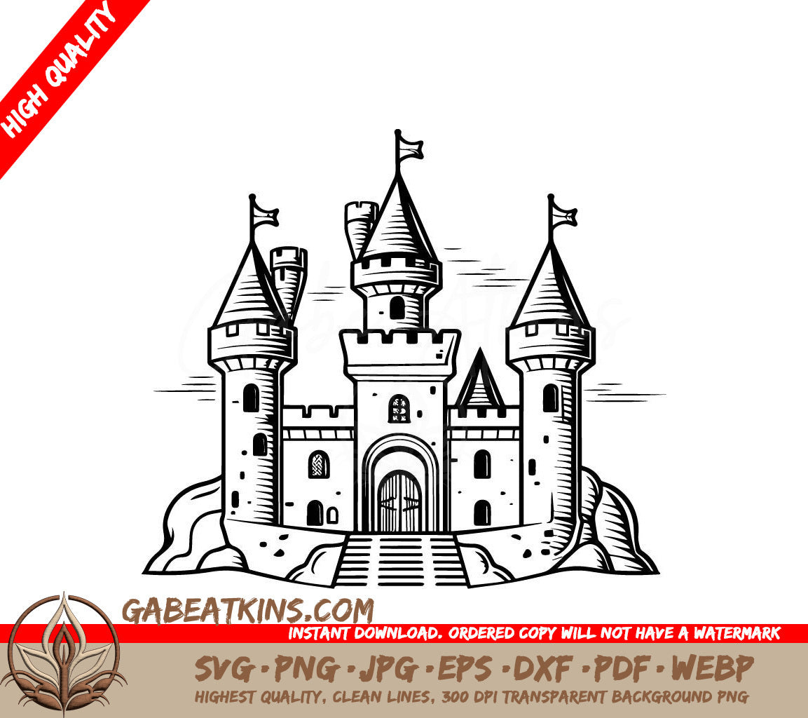 Castle Hill SVG - Legends of the Crystal Cavern SVG