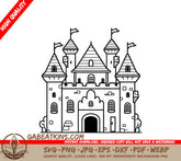 Castle with Flags SVG - Legends of the Crystal Caves SVG