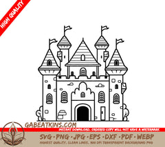 Castle with Flags SVG - Legends of the Crystal Caves SVG