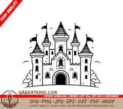 Castle with Flags SVG - Legends of the Crystal Chamber SVG