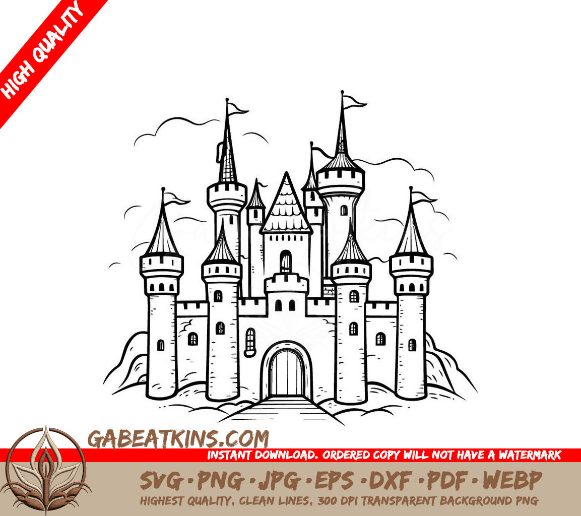 Castle Hilltop SVG - Legends of the Crystal Citadel SVG