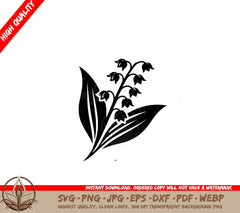 Lily Valley Silhouette Digital Product SVG