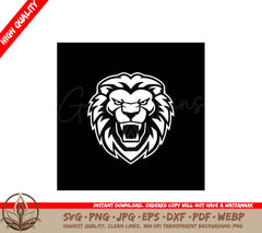 Lion Minimalist and Flat Logo SVG