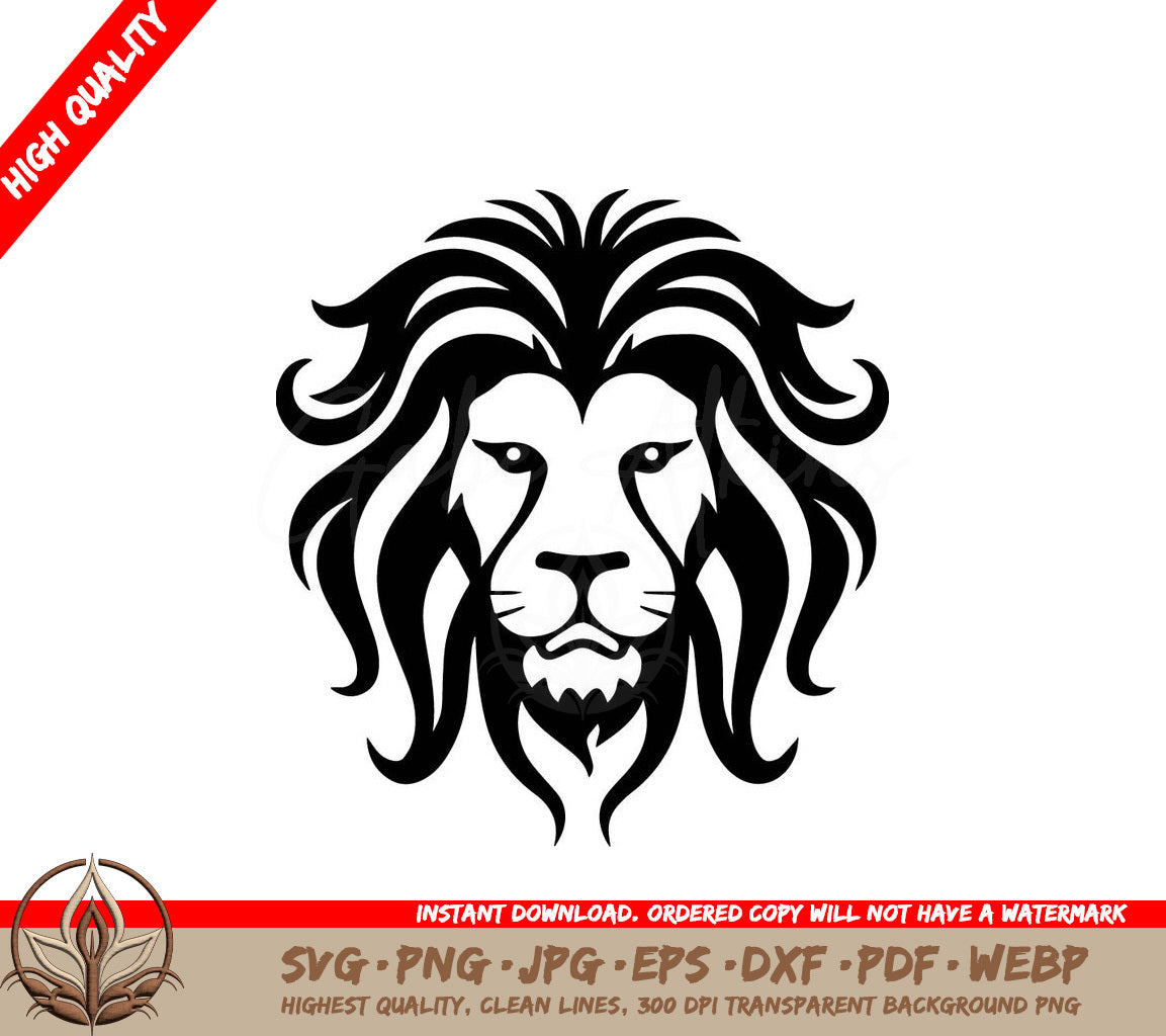 Lion Minimalist and Flat Logo SVG