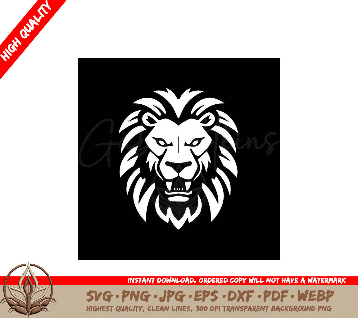 Lion Minimalist and Flat Logo SVG