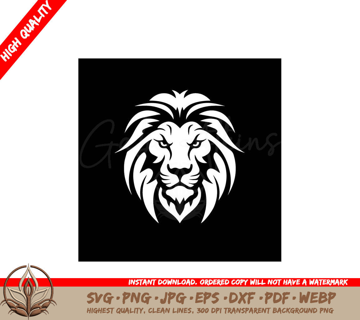 Lion Minimalist and Flat Logo SVG
