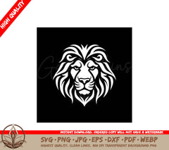 Lion Minimalist and Flat Logo SVG PNG JPG AI PDF DXF EPS WebP