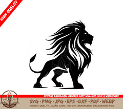 Lion Minimalist and Flat Logo SVG