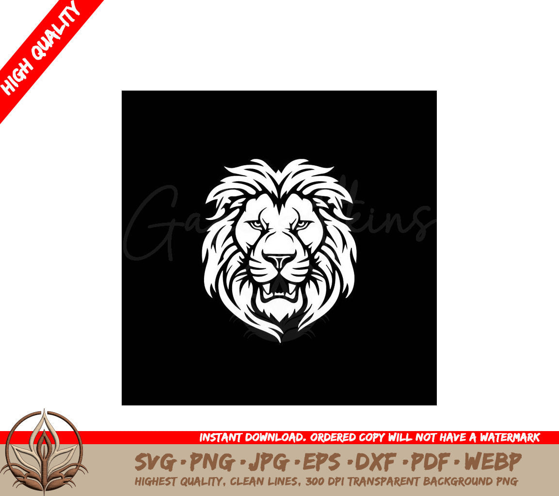 Lion Minimalist and Flat Logo SVG