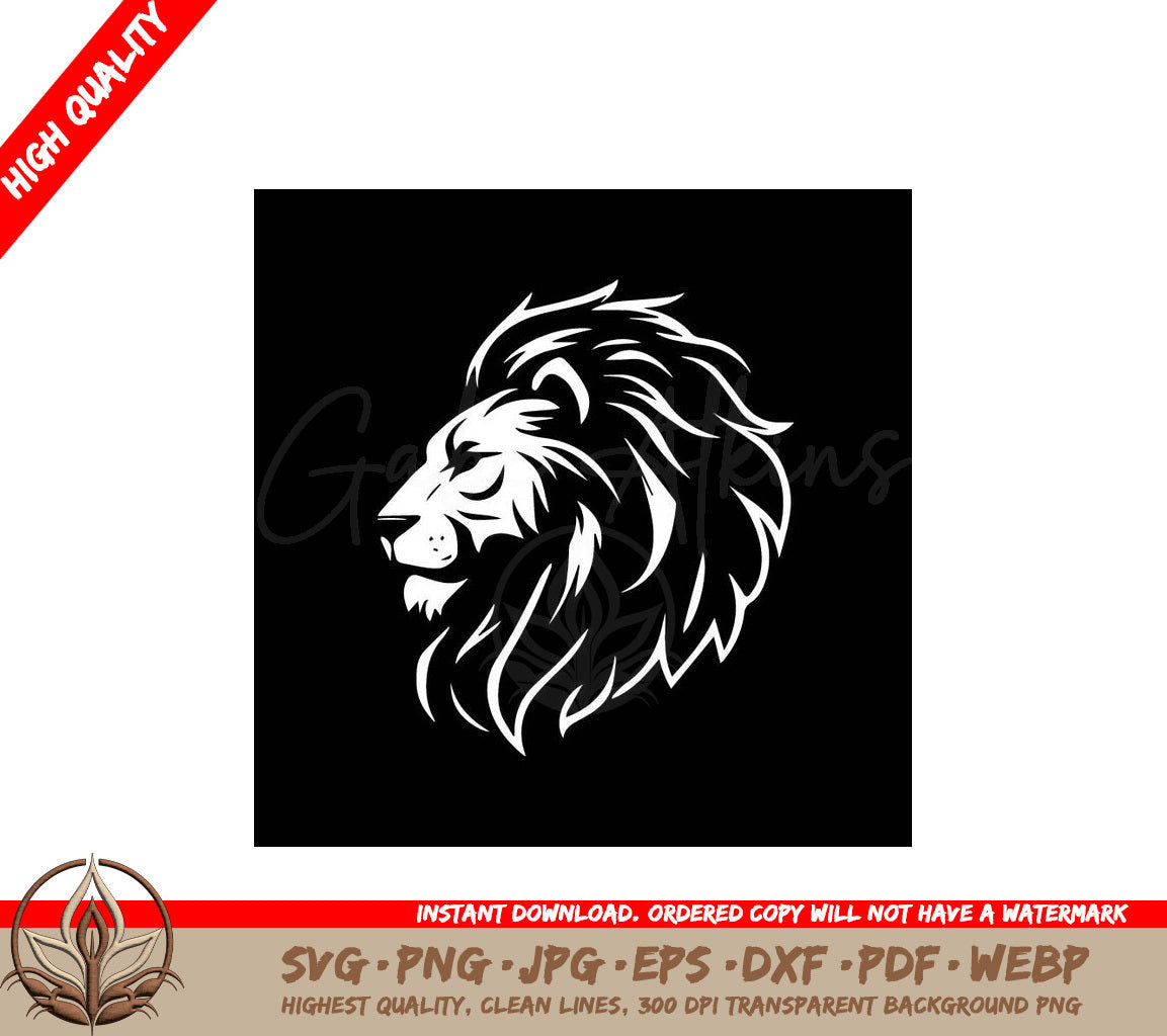 Lion Minimalist and Flat Logo SVG