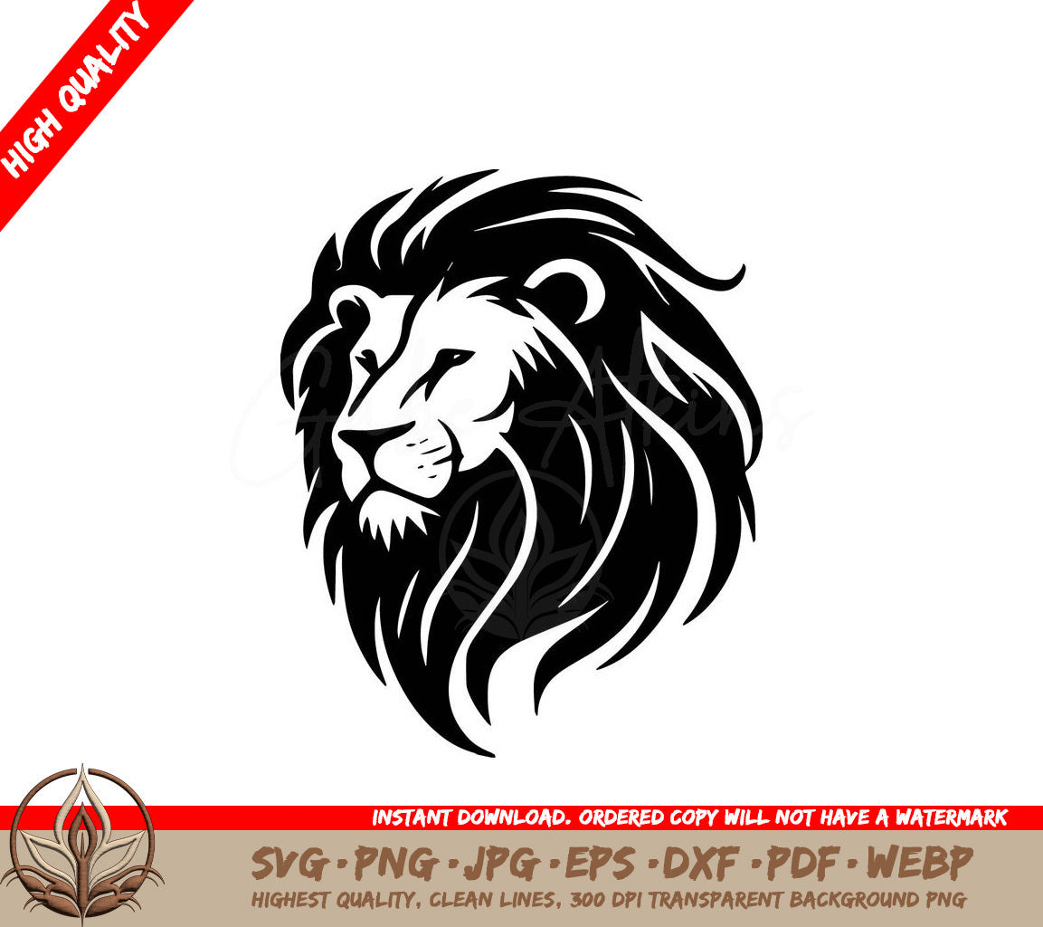 Lion Minimalist and Flat Logo SVG