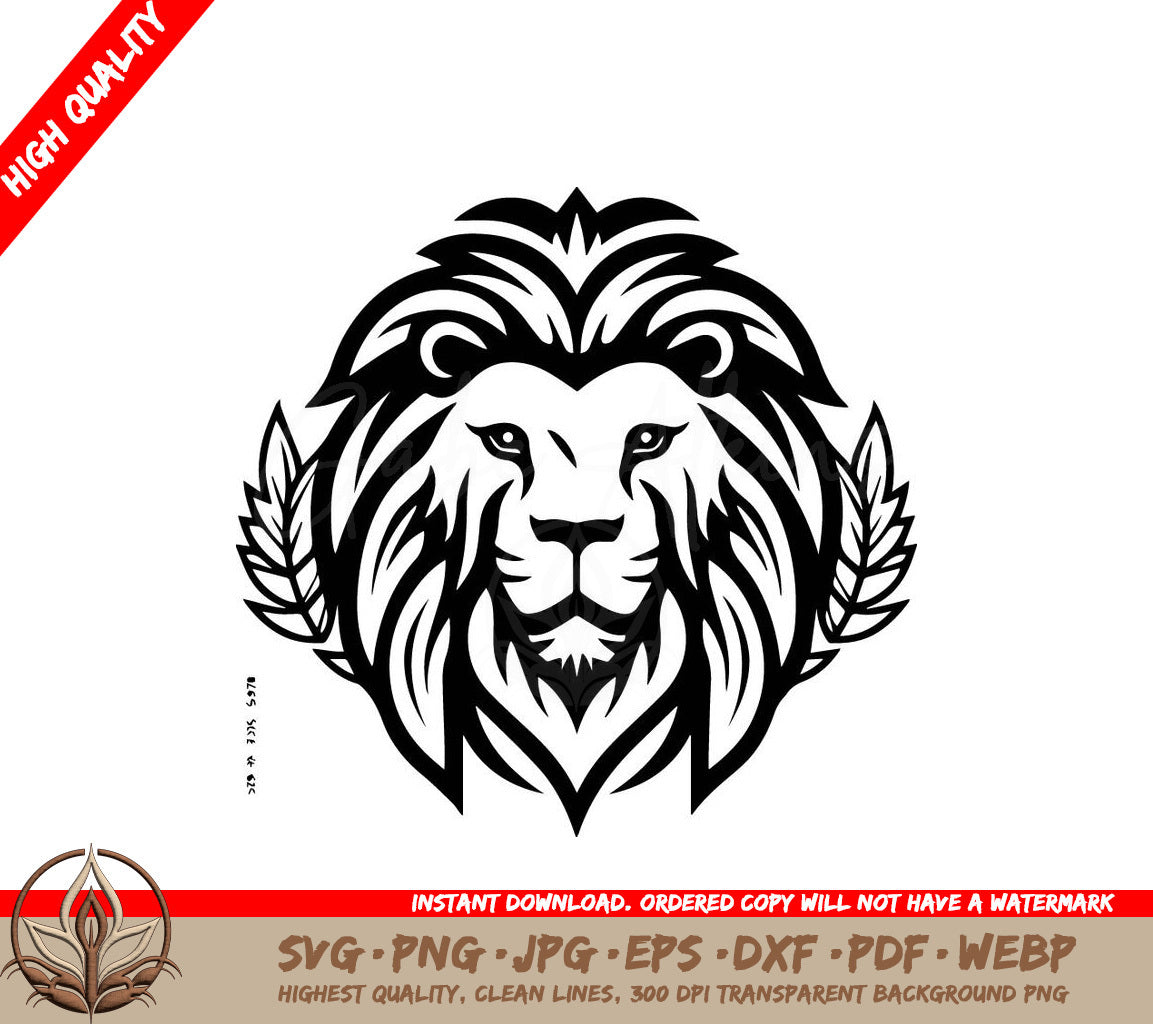 Lion Minimalist and Flat Logo SVG