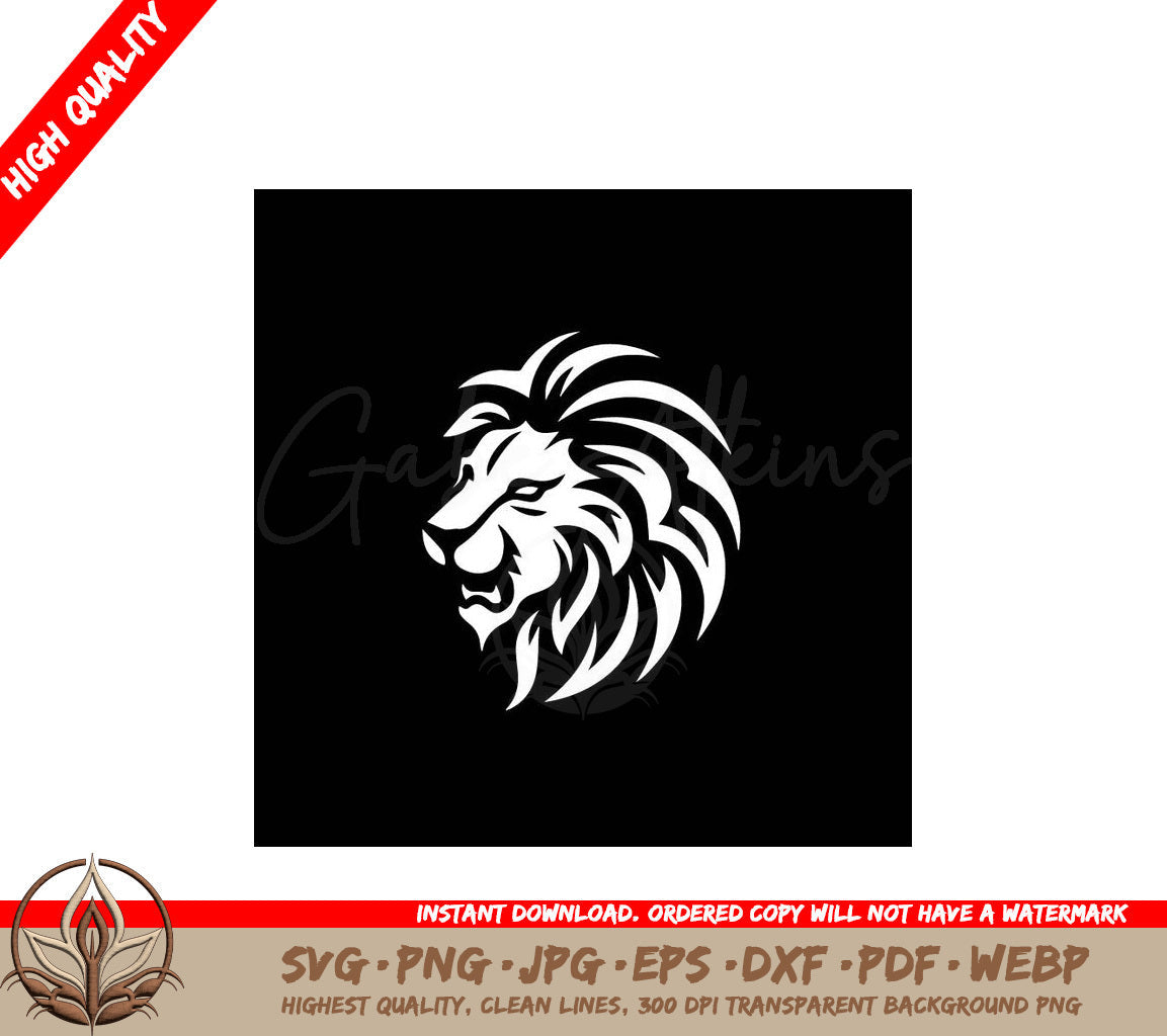 Lion Minimalist and Flat Logo SVG