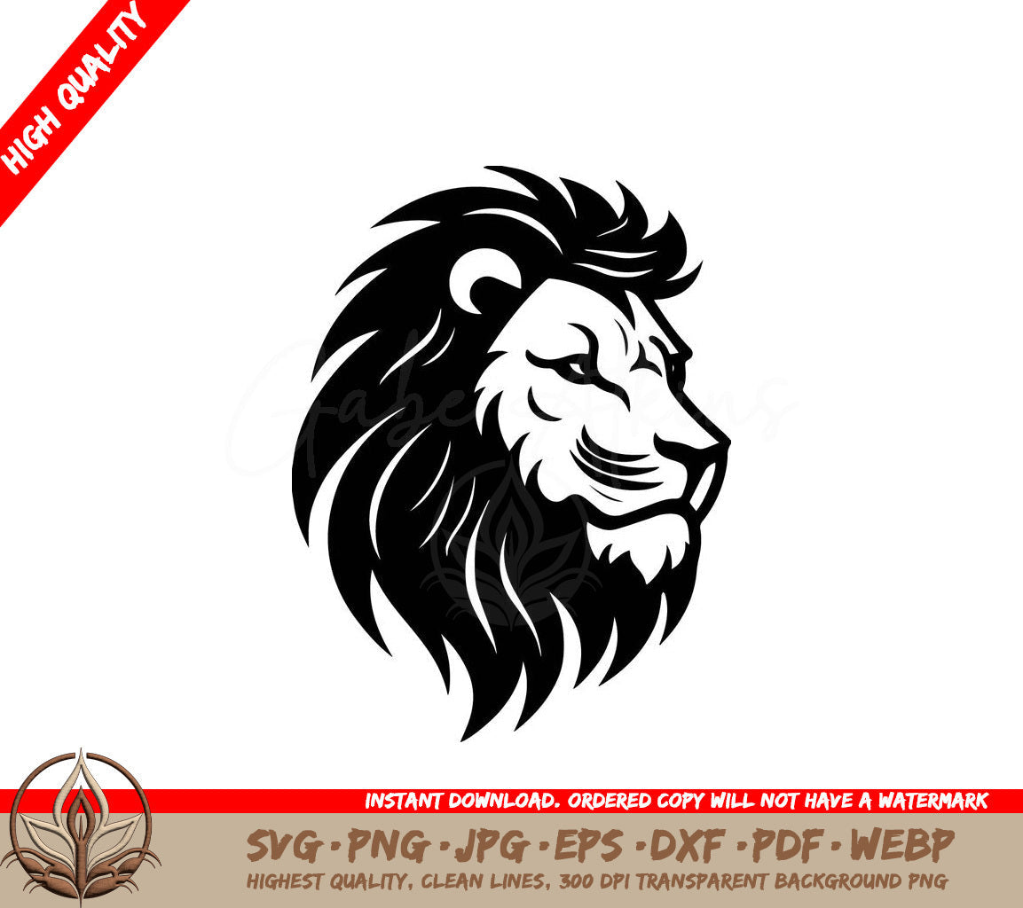 Lion Minimalist and Flat Logo SVG