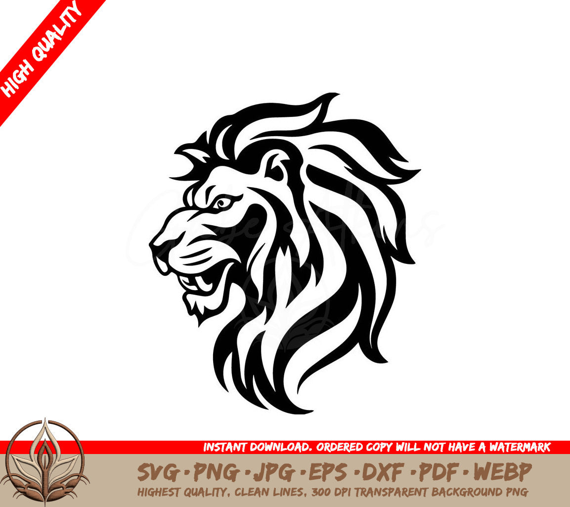 Lion Minimalist and Flat Logo SVG