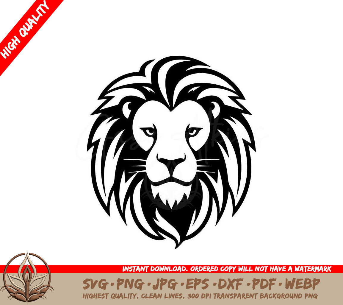 Lion Minimalist and Flat Logo SVG