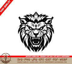 Lion Minimalist and Flat Logo SVG