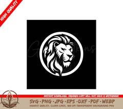 Lion Minimalist and Flat Logo SVG
