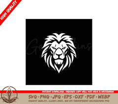 Lion Minimalist and Flat Logo SVG