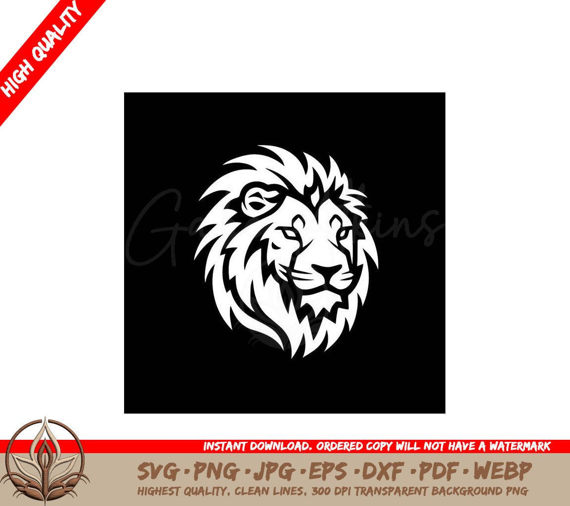 Lion Minimalist and Flat Logo SVG