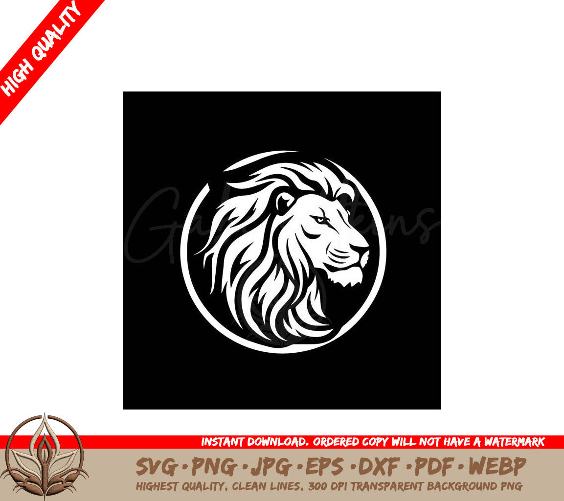 Lion Minimalist and Flat Logo SVG
