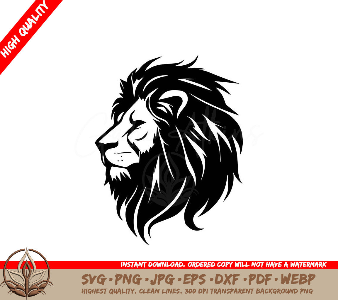 Lion Minimalist and Simple Silhouette SVG