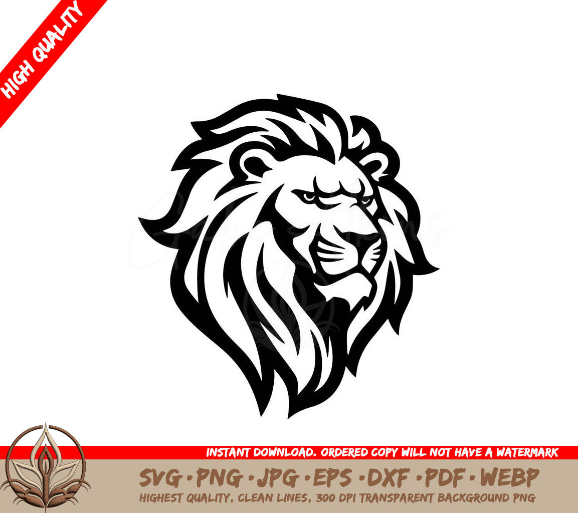 Lion Minimalist and Simple Silhouette Vector Illustration SVG