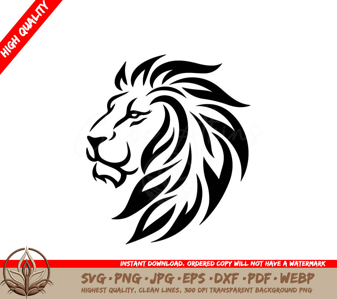 Lion Minimalist and Simple Silhouette Vector illustration SVG