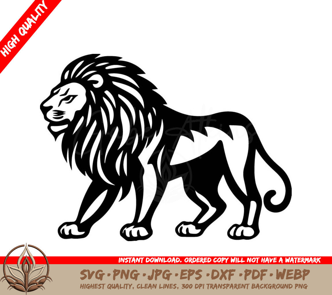 Lion Minimalist and Simple Silhouette SVG