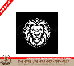 Lion Minimalist and Simple Silhouette SVG