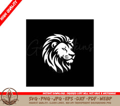 Lion Minimalist and Simple Silhouette Vector Illustration SVG