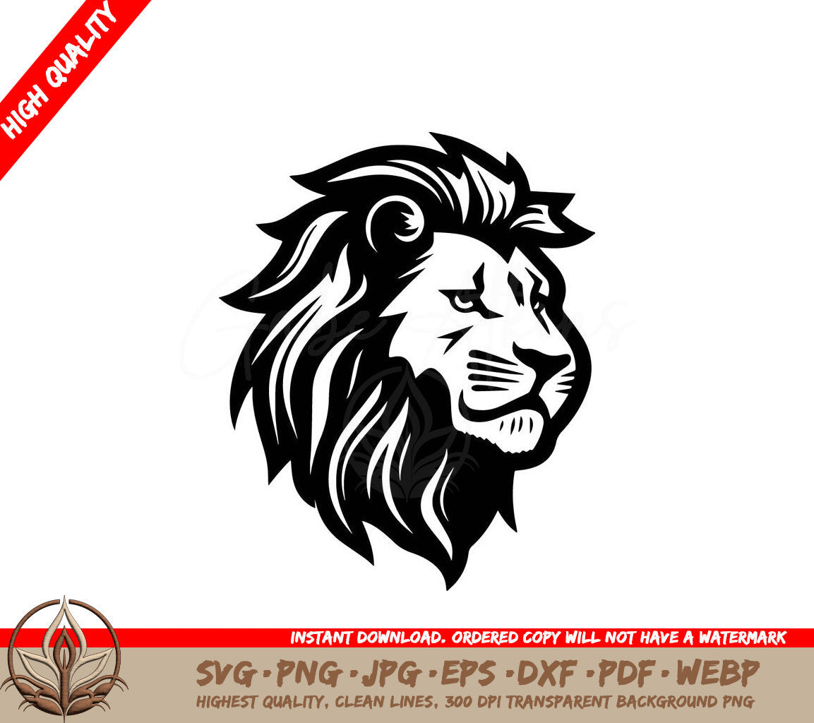 Lion Minimalist and Simple Silhouette SVG