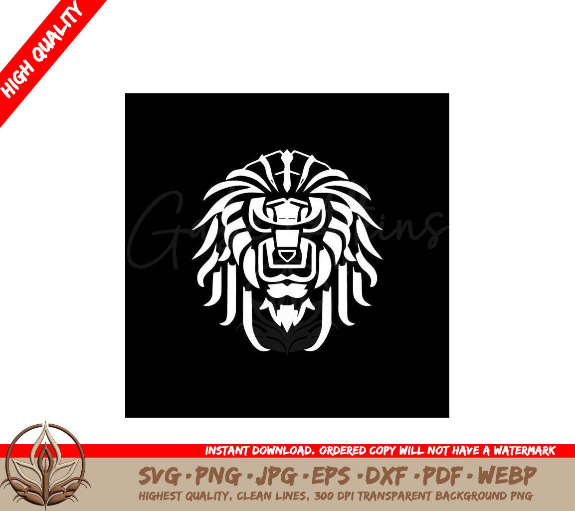 Lion Minimalist and Simple Silhouette - Vector illustration SVG
