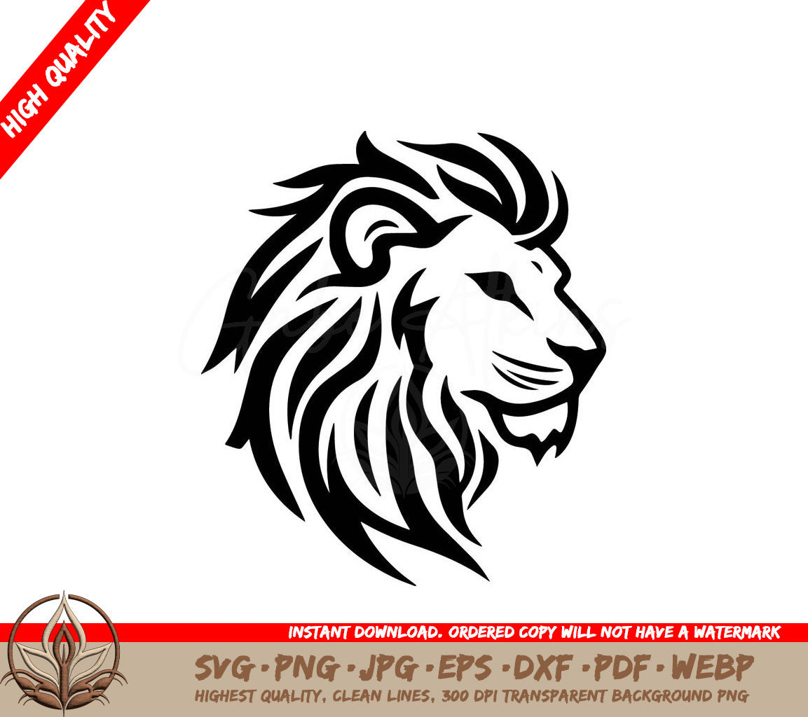 Lion Minimalist and Simple Silhouette SVG