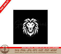 Lion Minimalist and Simple Silhouette SVG