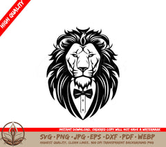 Lion Minimalist and Simple Silhouette - Vector illustration SVG