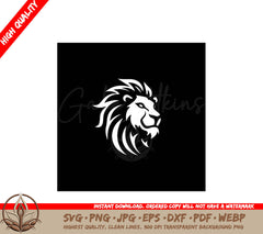 Lion Minimalist and Simple Silhouette SVG