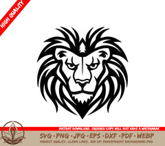 Lion Minimalist and Simple Silhouette - Vector illustration SVG