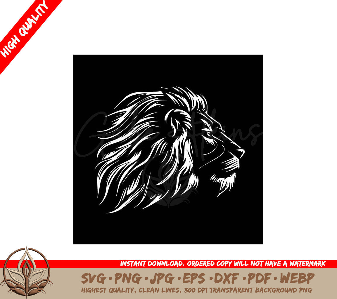 Lion Minimalist and Simple Silhouette SVG