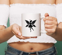 Fairy Silhouette with Butterfly Wings SVG for Tattoos SVG