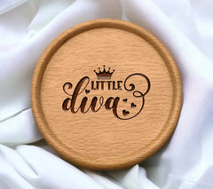 Little Diva Crown & Hearts SVG Design for T-Shirt Prints SVG