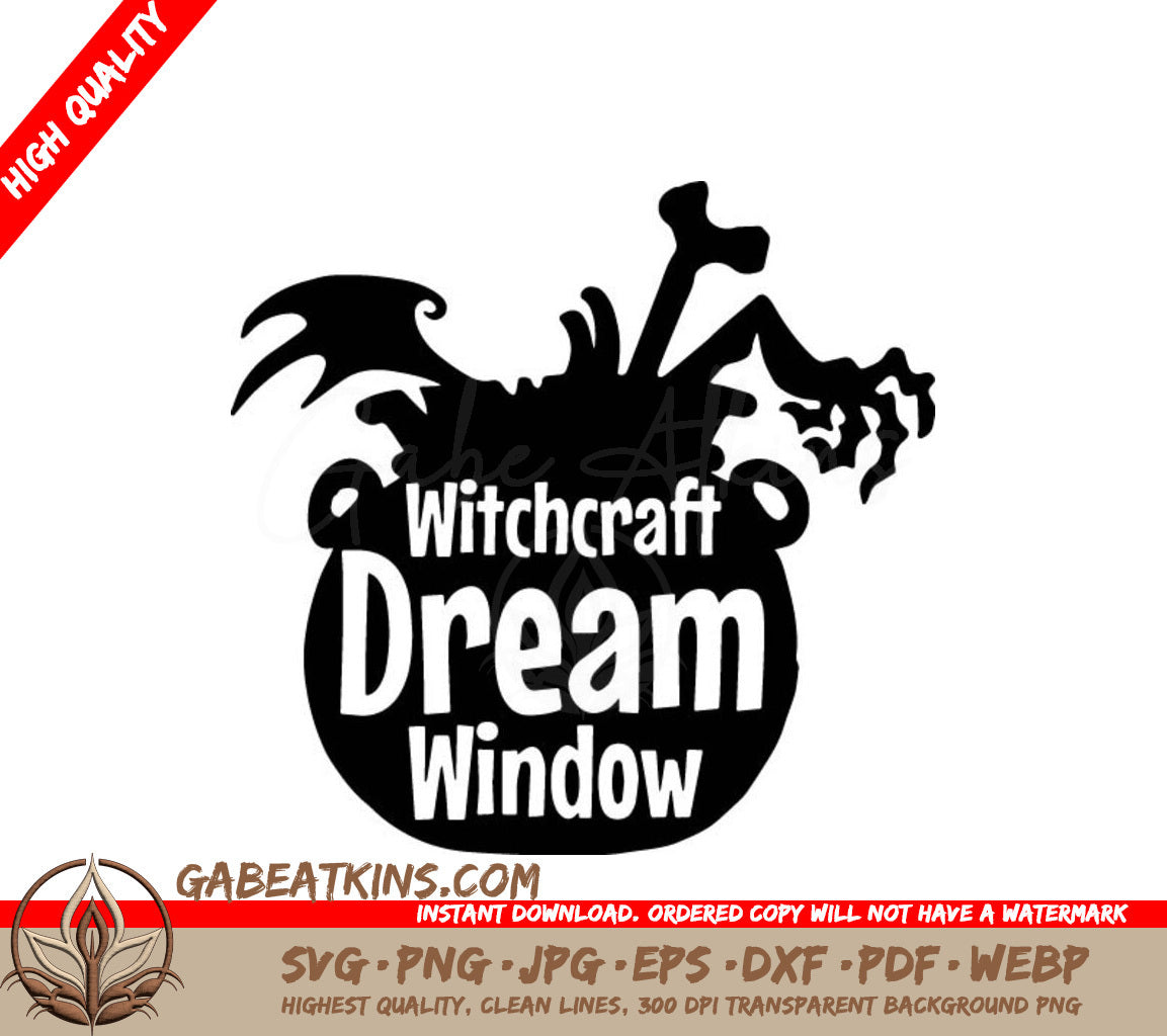 Witchcraft Dream Window Design SVG - Halloween Design SVG