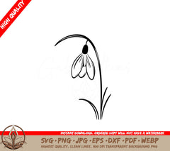 Lonely Snowdrop Digital Product (SVG)