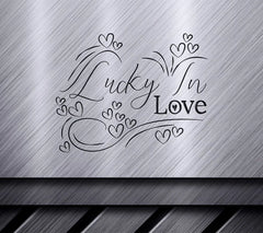 Lucky In Love SVG - Freehand Drawing SVG
