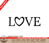 Black Letter Love Heart SVG - FreeBW Design SVG