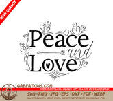 Peace & Love SVG Design - Free for Commercial Use SVG