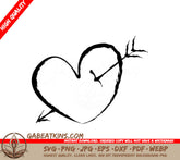 Heart with Arrow SVG - Love & Romance Design SVG