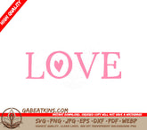 Pink Heart Love SVG - Free Love Design SVG