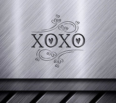 XOXO Pink Hearts & Swirls SVG - Love Design SVG