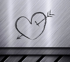 Pink Heart Arrow Through SVG - Love Freearrows Design SVG